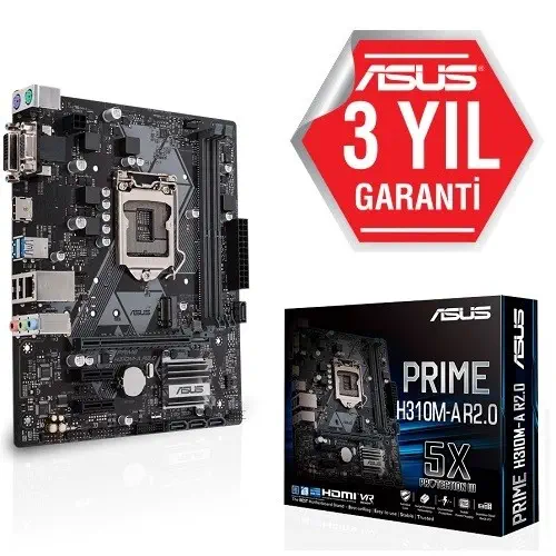 Asus PRIME H310M-R R2.0 Intel H310 Soket 1151 2666Mhz mATX Gaming (Oyuncu) Anakart