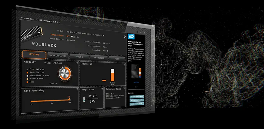 WD Black SN750 WDS250G3X0C  250GB NVMe M.2 SSD Disk