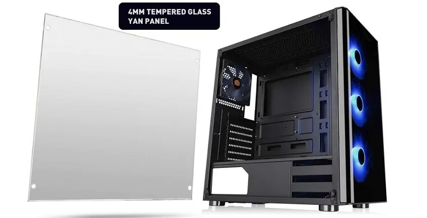 Thermaltake V200TG CA-1K8-00M1WN-01 USB 3.0 Midi Tower RGB Temperli Gaming (Oyuncu) Kasa 
