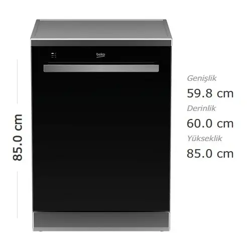 Beko BM 6016 SC A++ 6 Programlı Siyah Bulaşık Makinesi