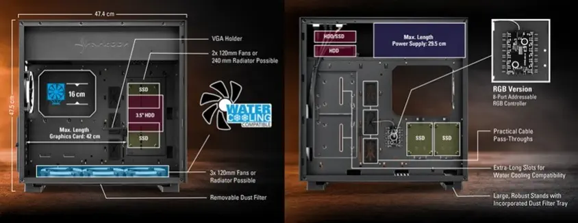 Sharkoon Pure Steel Black Gaming Kasa