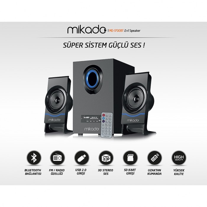 Mikado MD-1700BT Bluetooth Speaker