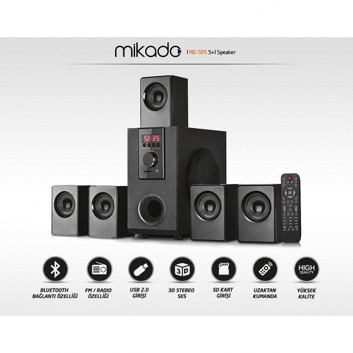 Mikado MD-505 5+1 Bluetooth Speaker
