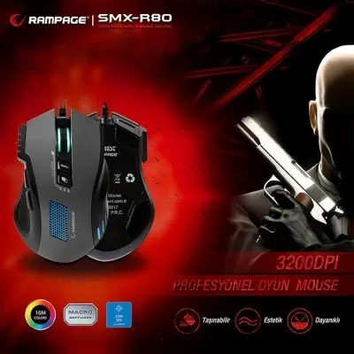 Rampage SMX-R80 Kablolu Gaming Mouse