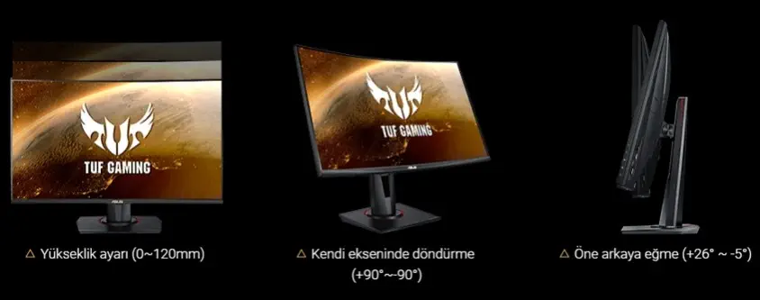 Asus TUF Gaming VG27VQ 27 inç Curved Gaming Monitör