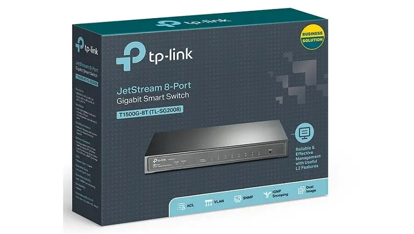 Tp-Link T1500G-8T 8 Port GigaBit Smart Switch