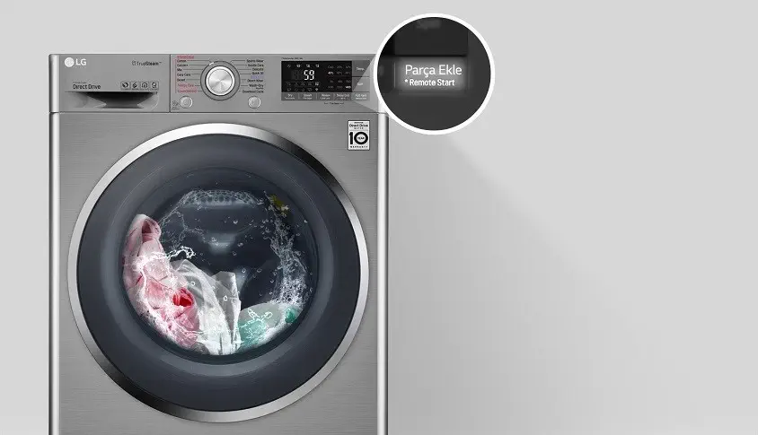 LG F4J9VHP2TD  TwinWash 1400 Devir 9 Kg Yıkama / 5 Kg Kurutma Çamaşır Makinesi Inox