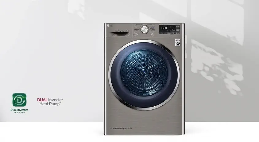 LG RC90U2EV2W A+++ 9 Kg Çift Inverter Çamaşır Kurutma Makinesi