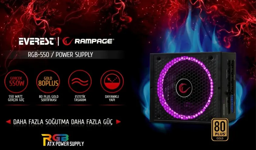 Rampage RGB-550 Gaming Power Supply