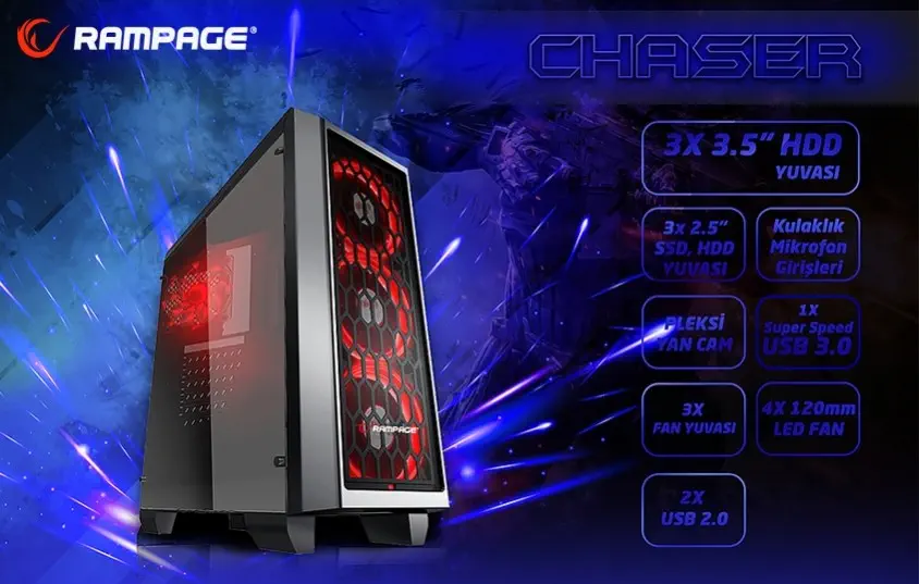 Rampage Chaser Gaming Kasa