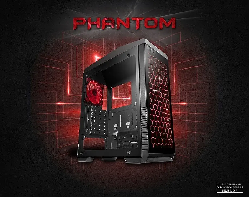 Rampage Phantom 2x12cm Fan Usb 3.0 Oyuncu Gaming Kasa