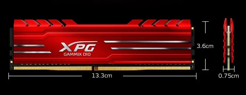 Adata XPG Gammix D10 8GB (1x8GB) DDR4 3000MHz CL16 Kırmızı Gaming (Bellek) Ram - AX4U300038G16A-SR10