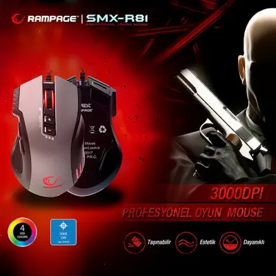 Everest Rampage SMX-R81 Kablolu Gaming Mouse