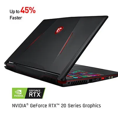 MSI GE75 Raider 9SG-1235TR I7-9750H 64GB 1TB 512GB SSD 8GB RTX2080 17.3” Windows10 Gaming Notebook