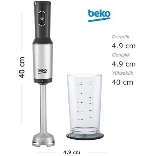 Beko BKK 3090 HB Crystal 750 W Blender Inox