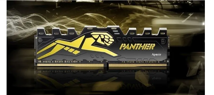 Apacer Panther EK.08G2V.GEC 8GB  DDR4 2666 Mhz CL16 Black Gold Gaming (Oyuncu) Ram 