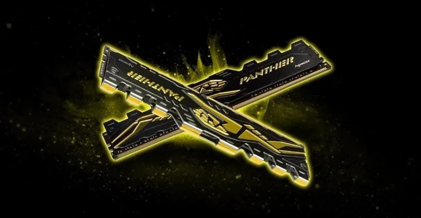 Apacer Panther EK.08G2V.GEC 8GB  DDR4 2666 Mhz CL16 Black Gold Gaming (Oyuncu) Ram 