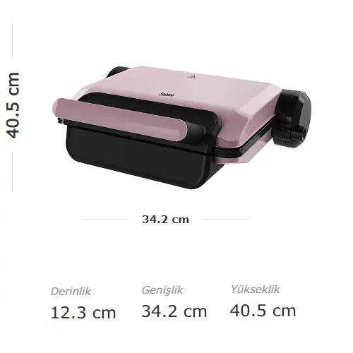 Beko TM 2946 P Pembe 1800 W Tost Makinesi