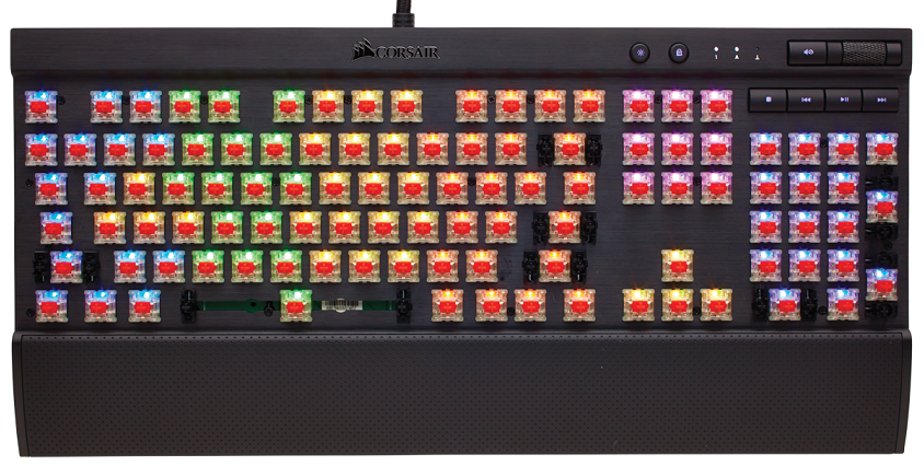 Corsair K70 RGB MK.2 Türkçe 2 x USB Port Medya Kontrol Tuşları Cherry MX Red Gaming Mekanik Klavye CH-9109010-TR