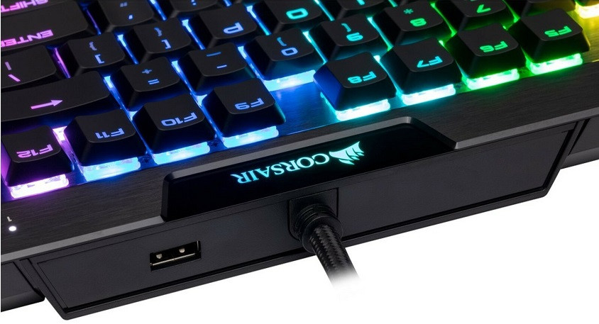 Corsair K70 RGB MK.2 Türkçe 2 x USB Port Medya Kontrol Tuşları Cherry MX Red Gaming Mekanik Klavye CH-9109010-TR