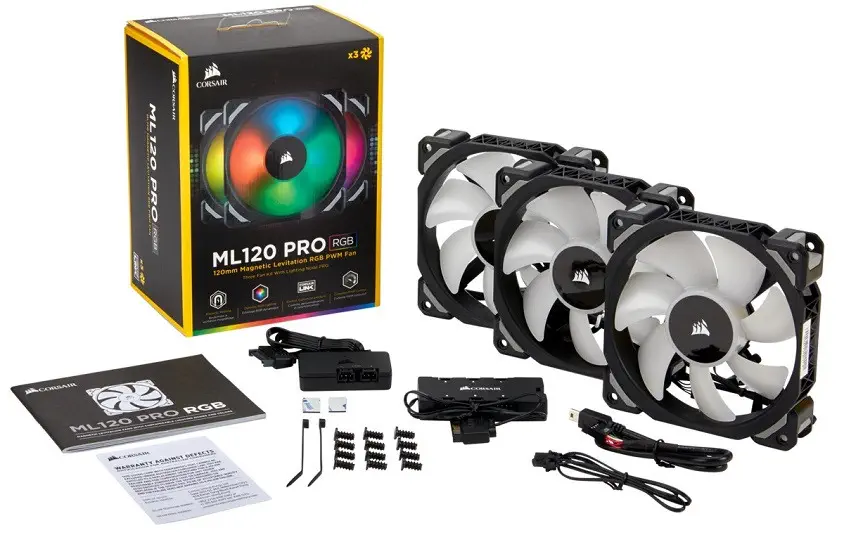 Corsair ML120 Pro CO-9050076-WW 120mm RGB Led 3`lü Kasa Fanı