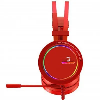 Gamepower Luna Kırmızı 7.1 Surround RGB Gaming Kulaklık