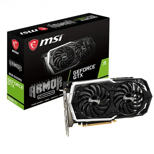 MSI GeForce GTX 1660 Ti Armor 6G 6GB GDDR6 192Bit DX12 Gaming Ekran Kartı