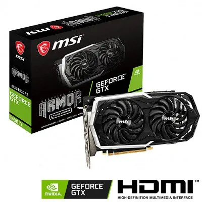 MSI GeForce GTX 1660 Ti Armor 6G 6GB GDDR6 192Bit DX12 Gaming Ekran Kartı