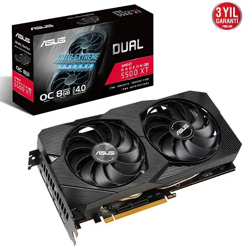 Asus Dual-RX5500XT-O8G-Evo Gaming (Oyuncu) Ekran Kartı