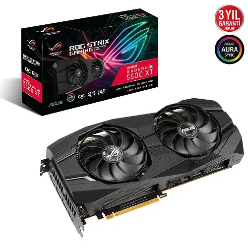 Asus ROG-Strix-RX5500XT-O8G-Gaming Ekran Kartı
