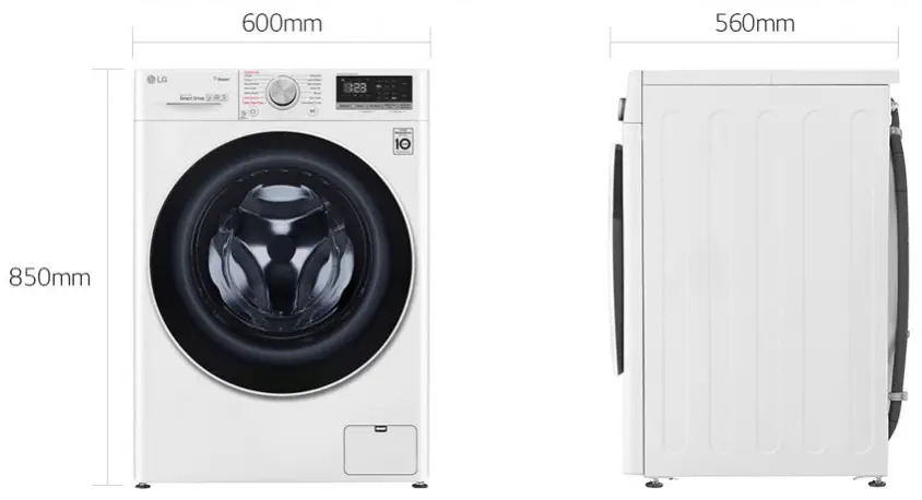 LG F4V5RGP0W A Wi-Fi 1400 Devir 10.5 kg / 7 kg Kurutmalı Çamaşır Makinesi