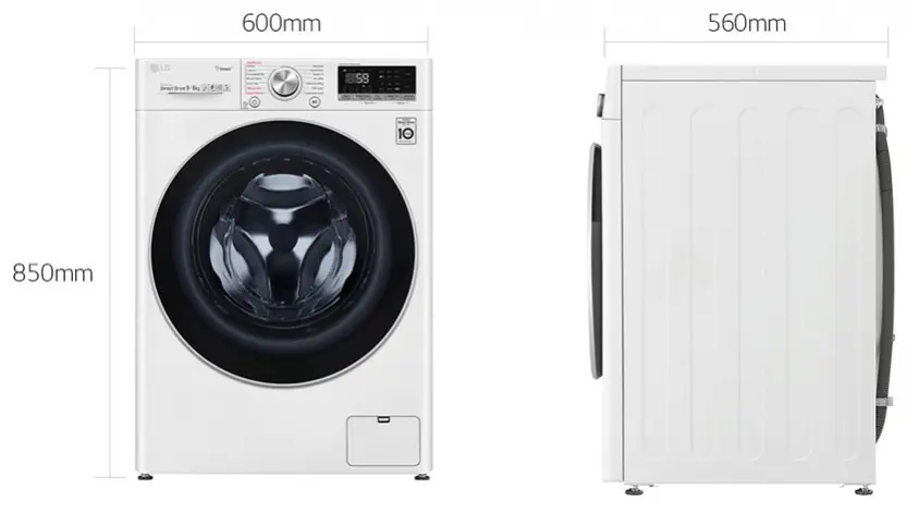 LG F4V5VGP0W A Wi-Fi 1400 Devir 9 kg / 6 kg Kurutmalı Çamaşır Makinesi