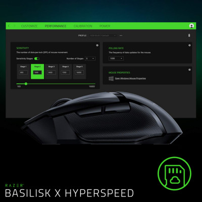 Razer Basilisk X HyperSpeed Kablosuz Gaming Mouse -