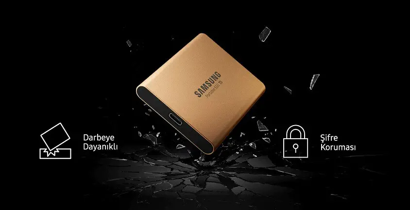 Samsung T5 MU-PA1T0G/WW 1TB 2.5″ USB 3.1 Siyah Taşınabilir SSD Disk