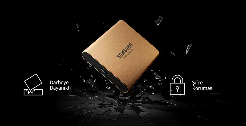 Samsung T5 MU-PA500G/WW 500GB 2.5″ USB 3.1 Siyah Taşınabilir SSD Disk