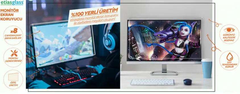 Etiasglass 21.5'' 54 Ekran Monitör Ekran Koruyucu