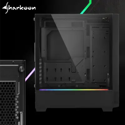 Sharkoon RGB Flow ARGB Mid-Tower Gaming Kasa