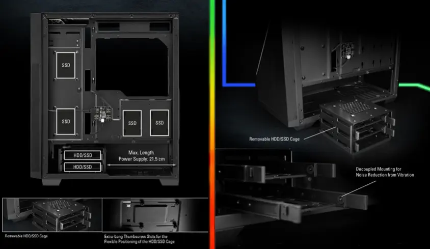 Sharkoon RGB Flow ARGB Mid-Tower Gaming Kasa