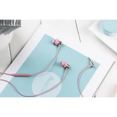 1MORE E1025 3.5mm Çift Dinamik Sürücü Gül Pembe Kulaklık