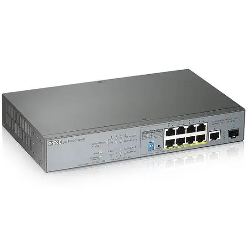 Zyxel GS1300-10HP 10 Port Gigabit PoE Yönetilemeyen Switch 