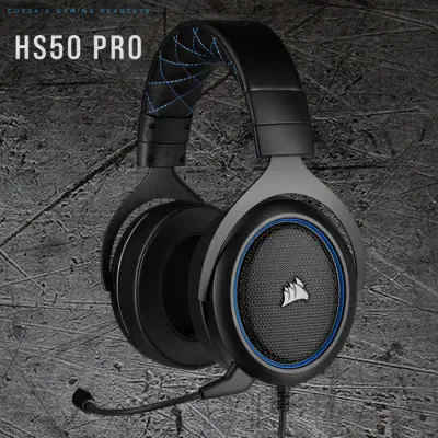 Corsair HS50 Pro Stereo Mavi CA-9011217-EU Kablolu Gaming Kulaklık