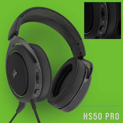 Corsair HS50 Pro Stereo Yeşil CA-9011216-EU Kablolu Gaming Kulaklık