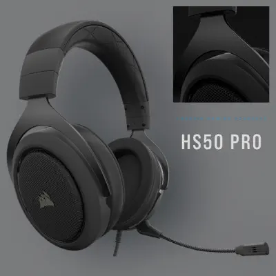 Corsair HS50 Pro Stereo Karbon CA-9011215-EU Kablolu Gaming Kulaklık