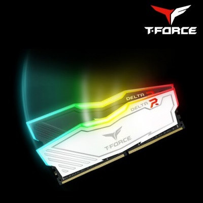 Team T-Force Delta RGB White 16GB (2x8GB) 3200MHz CL16 DDR4 Gaming Ram