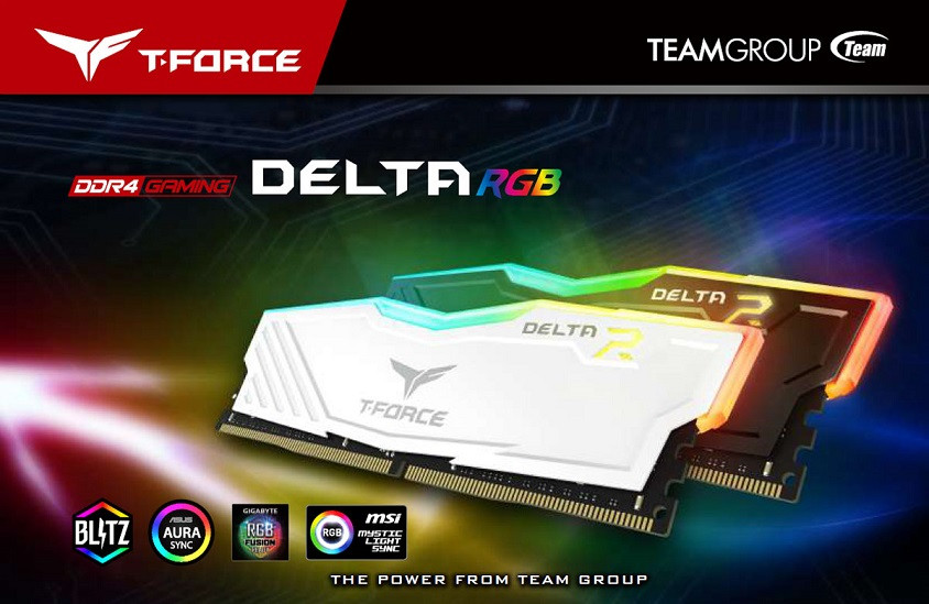 Team T-Force Delta RGB White 16GB (2x8GB) 3200MHz CL16 DDR4 Gaming Ram
