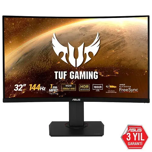 Asus TUF Gaming VG32VQ 31.5 inç WQHD Curved Gaming Monitör