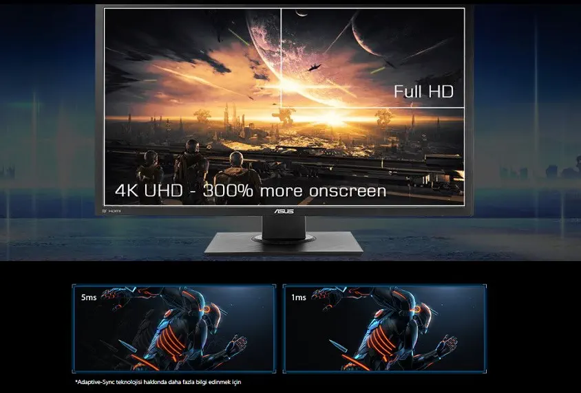 Asus VP28UQGL 28 inç 4K UHD Gaming Monitör