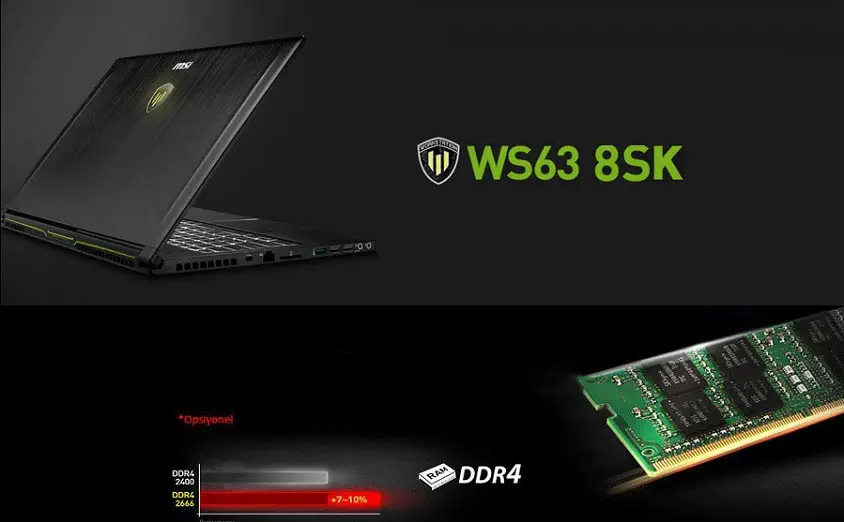 MSI WS63 8SK(VPRO)-012TR 15.6 inç Full HD Notebook