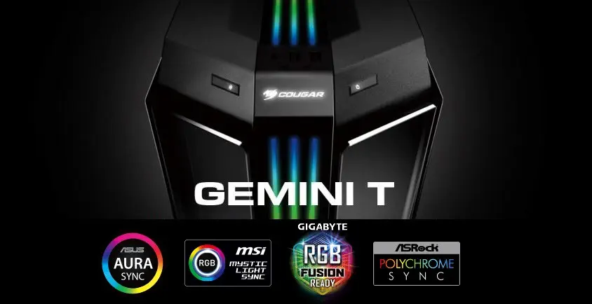 Cougar Gemini T RGB CGR-6KMTB-RGB Mid-Tower Gaming Kasa