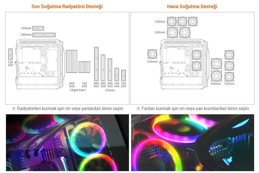 Cougar Gemini T RGB CGR-6KMTB-RGB Mid-Tower Gaming Kasa